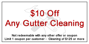 $$10 off Gutter Cleaning of $125 or more.